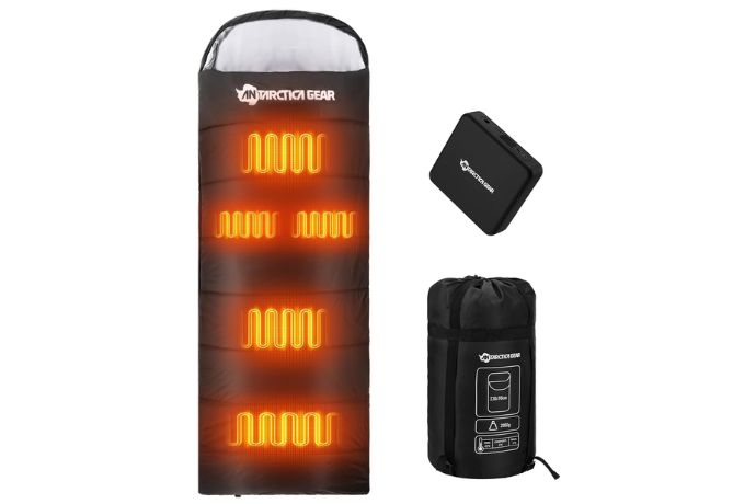 Antarctica Gear Heated Sleeping Bag, 5pcs Heating Areas Sleeping Bags