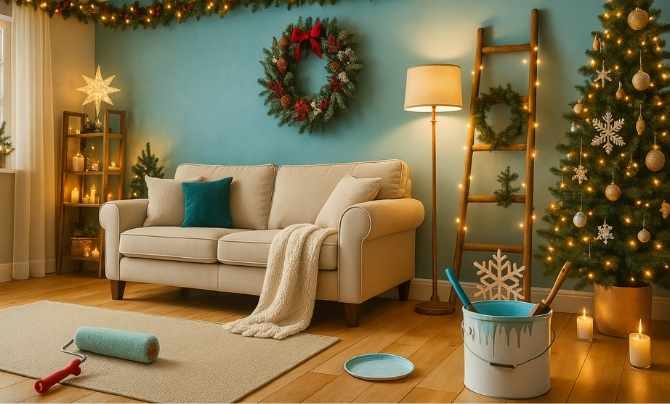 Freshen Up Your Walls with Paint for home improvement ideas before Christmas