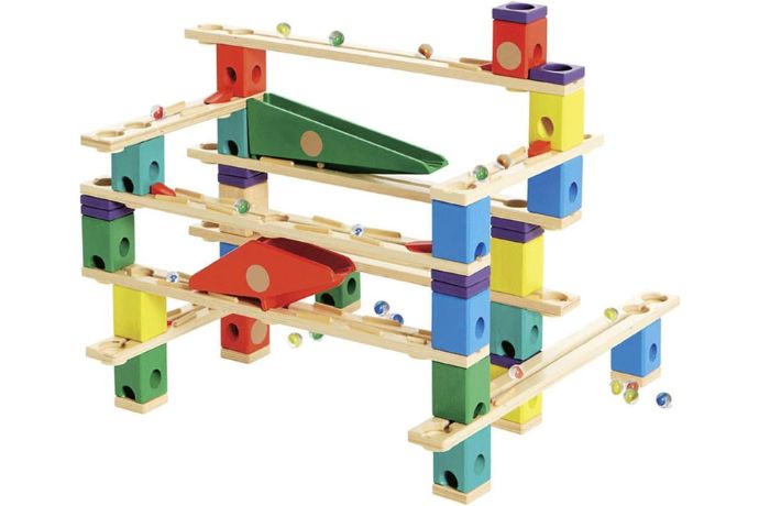 Hape Wooden Quadrilla Marble Run Vertigo Construction
