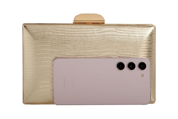 JNB Women's Metallic Material Hard Case Evening Party Clutch