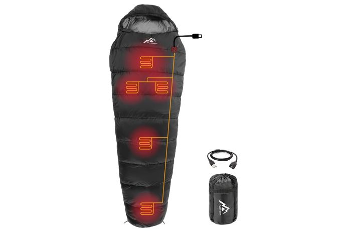Mantuole Heated Sleeping Bag 5pcs Multi USB Power Support Heating Pads