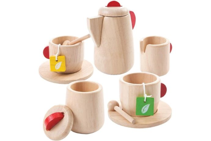 PlanToys® Wooden Tea Set for Kids - Toys for Christmas