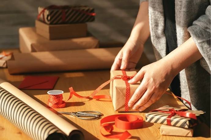 Set Up a Dedicated Gift Wrapping Station