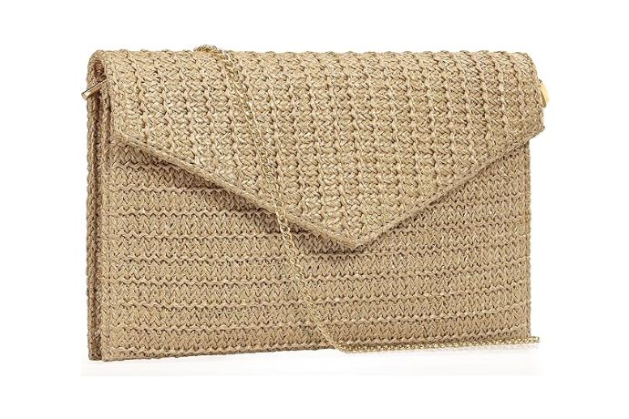 Venoline Summer Woven Straw Clutch Purse for Women