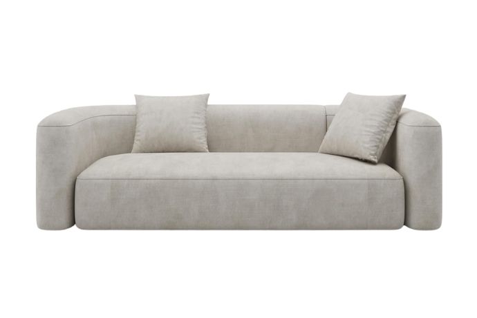 Acanva Luxury Modern Tight Curved Back Velvet Sofa – A Chic & Compact Statement for Small Living Rooms
