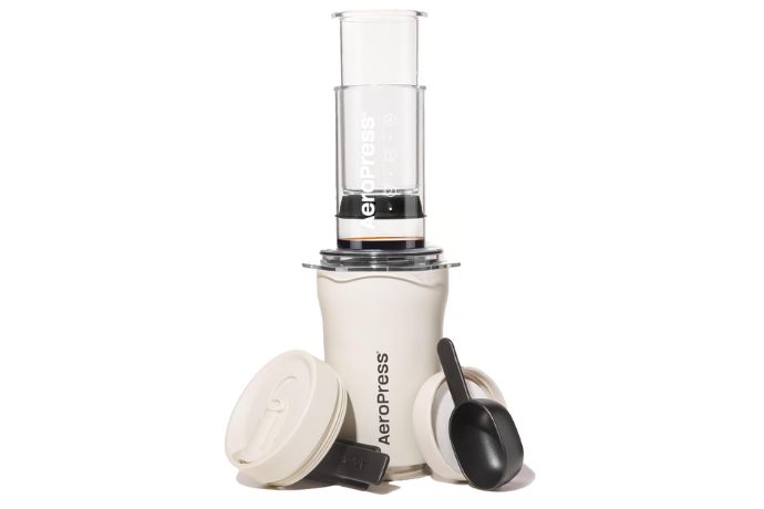 AeroPress Go Plus, Small Portable Coffee Maker Kit