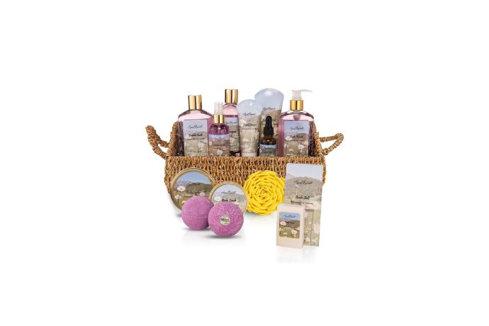 Bath Spa Gift Sets - Luxury Basket With Lavender & Chamomile