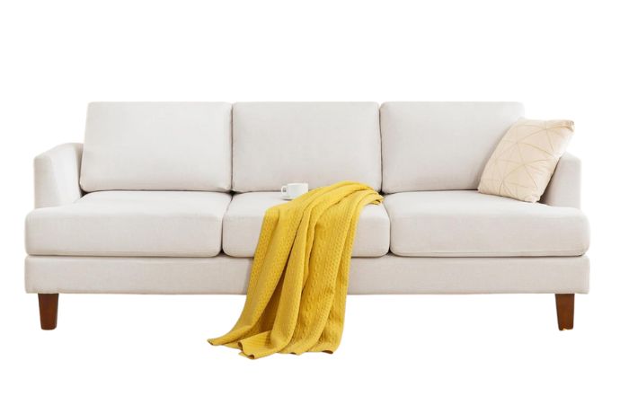 Busaurus 3-Seater Sofa Couch with Deep Seats – Mid-Century Comfort Meets Modern Practicality