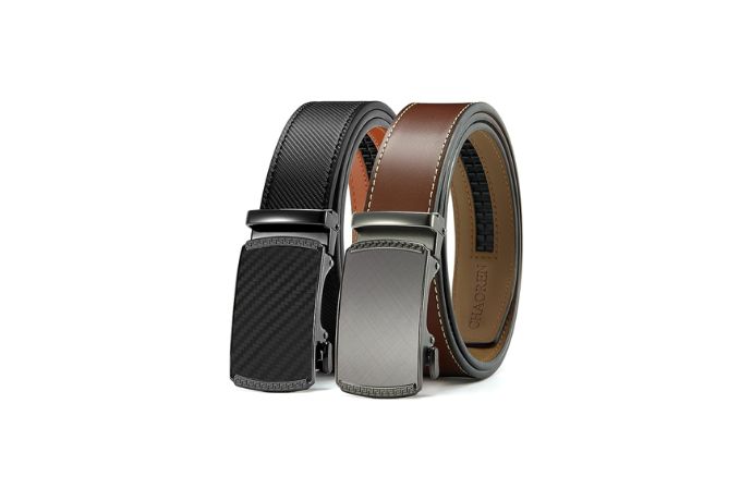 CHAOREN Leather Ratchet Belt Men 2 Pack