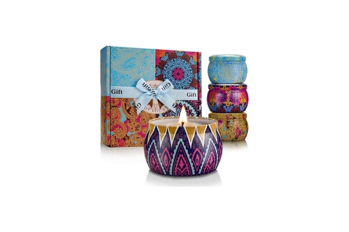 Christmas Candle Gift Set, 4 Pack Scented Candles for Home