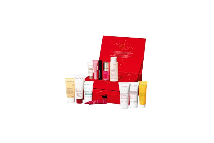 Clarins 12 Days of Beauty Favorites 12-Piece Advent Calendar Limited Edition - 20 Best Self-Care Gift Sets for Relaxation