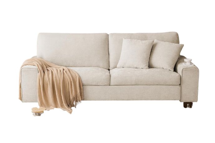 DOPEDIO Modern Loveseat Sofa – Compact Chenille Comfort Perfect for Small Living Spaces